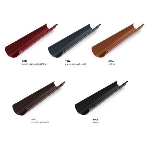 ZENIT kotlík žlabový 33/10cm pozink lak RAL8017 čokoládově hnědá