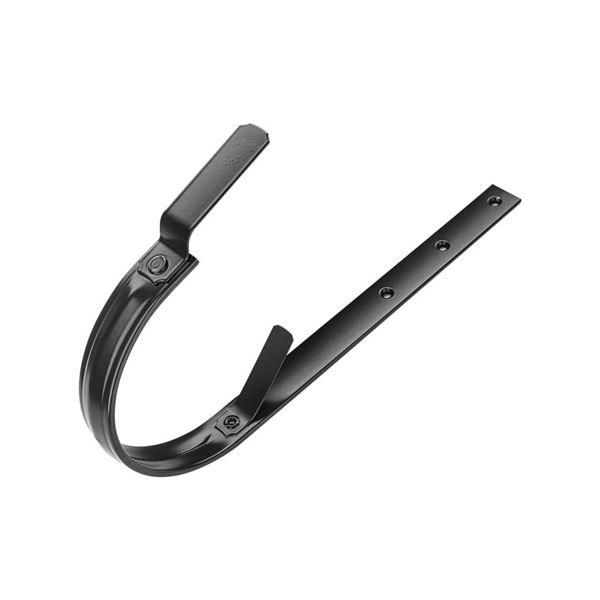 KJG žlabový hák s prolisem 33/55cm pozink lak RAL9005 intenzivní černá