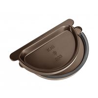 KJG čelo žlabové s těsněním 33cm pozink lak RAL8028 Testa di Moro