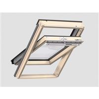 VELUX střešní okno dřevěné kyvné, horní ovládání GLL FK08 1061 66x140cm trojsklo