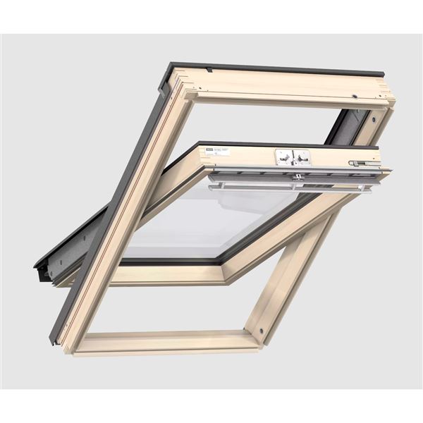 VELUX střešní okno dřevěné kyvné, horní ovládací madlo, GLL MK08 1061Z 78x140cm trojsklo