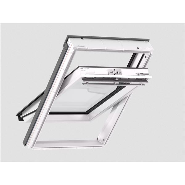 VELUX střešní okno plastové kyvné, horní ovládání GLU FK08 0061Z 66x140cm trojsklo