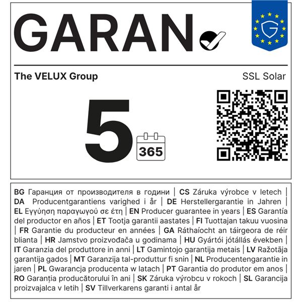 VELUX předokenní roleta SSL MK04 0000S solár