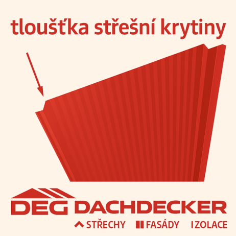 Tloušťka plechu - strešní krytina